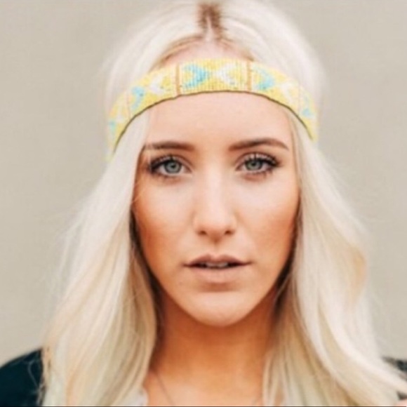 Boho Luxe Pointed Arrow Beaded Headband - Picture 5 of 5